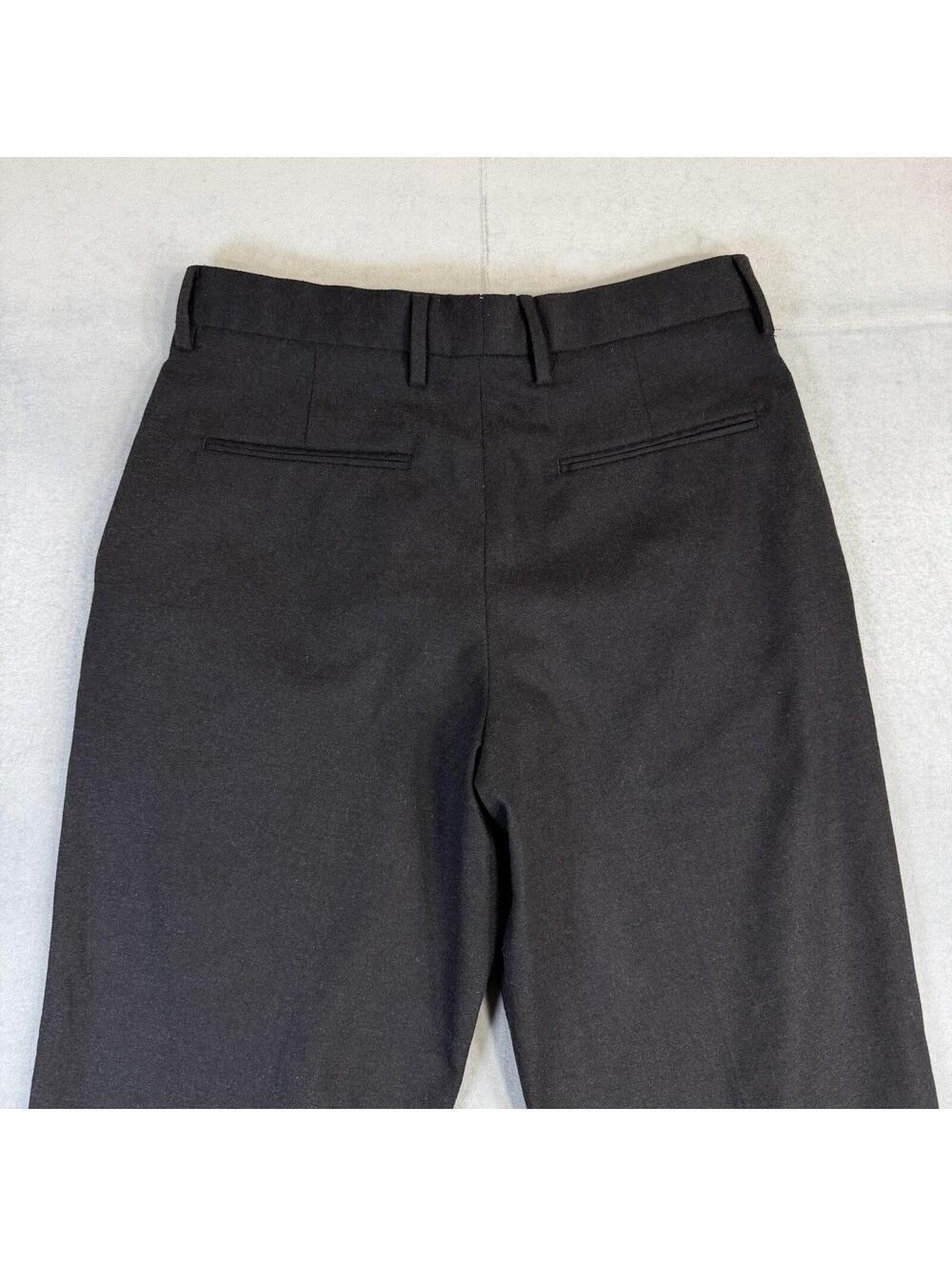 Zara Wool Blend Dress Pants Mens 30 Black Straight Leg Classic NWT $70 - Picture 4 of 9